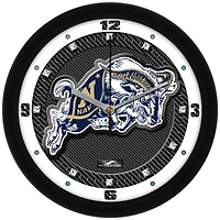 Navy Midshipmen 11.5'' Suntime Premium Glass Face Carbon Fiber Wall Clock