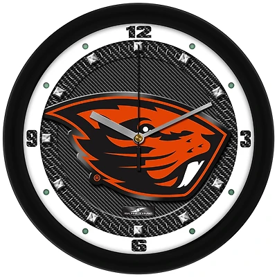 Oregon State Beavers 11.5'' Suntime Premium Glass Face Carbon Fiber Wall Clock