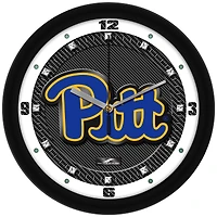 Pitt Panthers 11.5'' Suntime Premium Glass Face Carbon Fiber Wall Clock