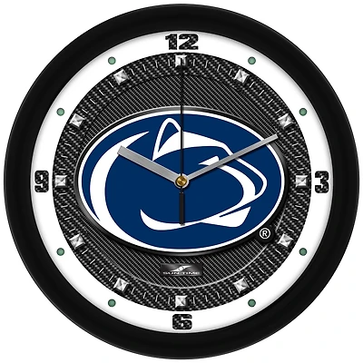 Penn State Nittany Lions 11.5'' Suntime Premium Glass Face Carbon Fiber Wall Clock