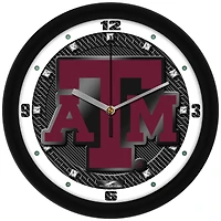 Texas A&M Aggies 11.5'' Suntime Premium Glass Face Carbon Fiber Wall Clock