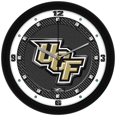 UCF Knights 11.5'' Suntime Premium Glass Face Carbon Fiber Wall Clock