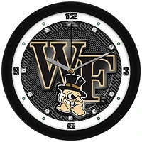 Wake Forest Demon Deacons 11.5'' Suntime Premium Glass Face Carbon Fiber Wall Clock