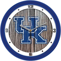 Kentucky Wildcats 11.5'' Suntime Premium Glass Face Weathered Wood Wall Clock
