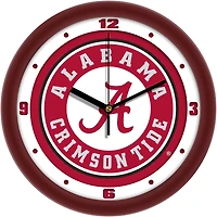 Alabama Crimson Tide 11.5'' Suntime Premium Glass Face Traditional Logo Wall Clock