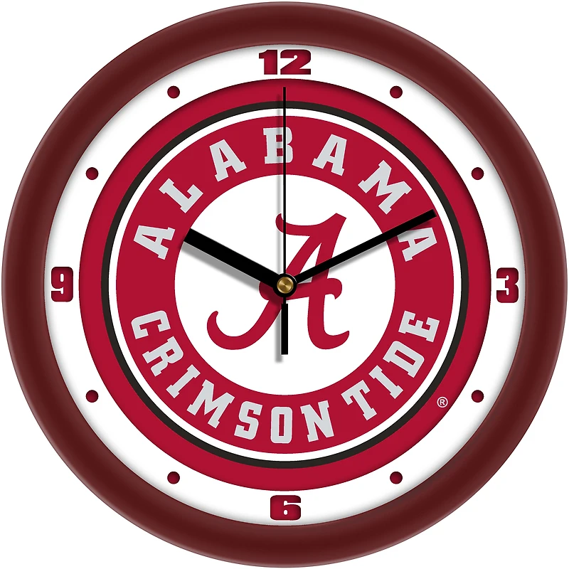 Alabama Crimson Tide 11.5'' Suntime Premium Glass Face Traditional Logo Wall Clock