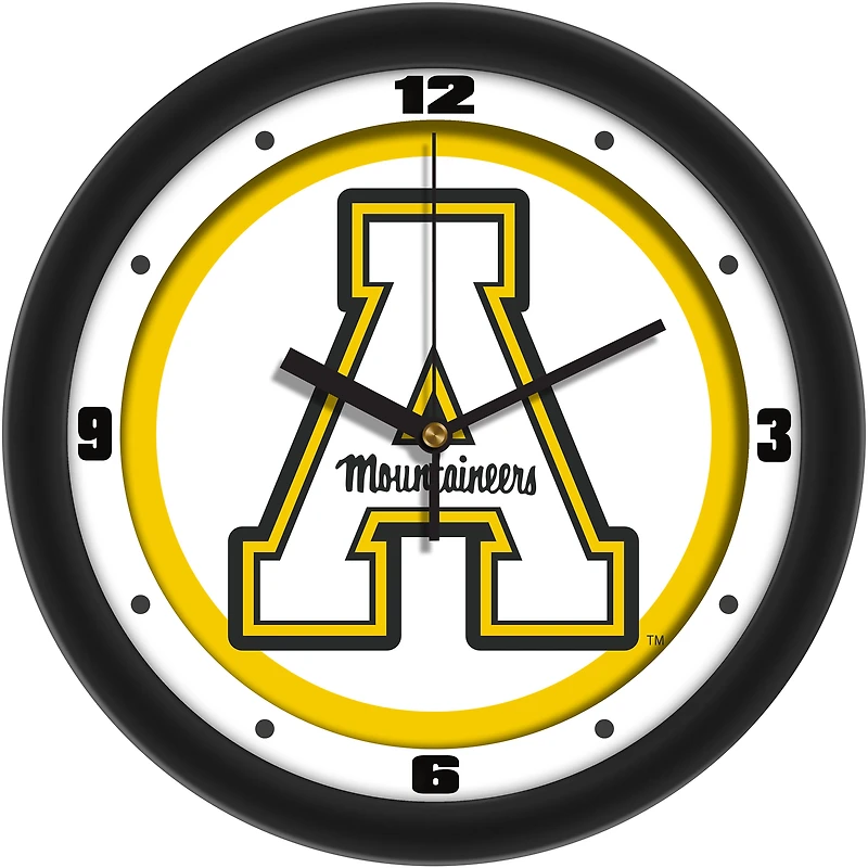 Appalachian State Mountaineers 11.5'' Suntime Premium Glass Face Traditional Logo Wall Clock