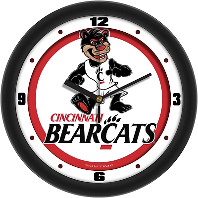 Cincinnati Bearcats 11.5'' Suntime Premium Glass Face Traditional Logo Wall Clock