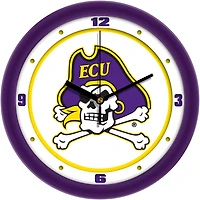 ECU Pirates 11.5'' Suntime Premium Glass Face Traditional Logo Wall Clock