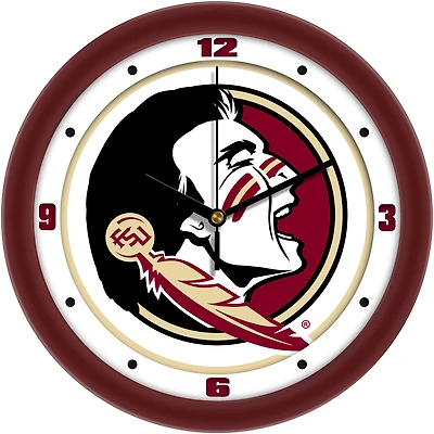 Florida State Seminoles 11.5'' Suntime Premium Glass Face Traditional Logo Wall Clock
