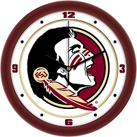 Florida State Seminoles 11.5'' Suntime Premium Glass Face Traditional Logo Wall Clock