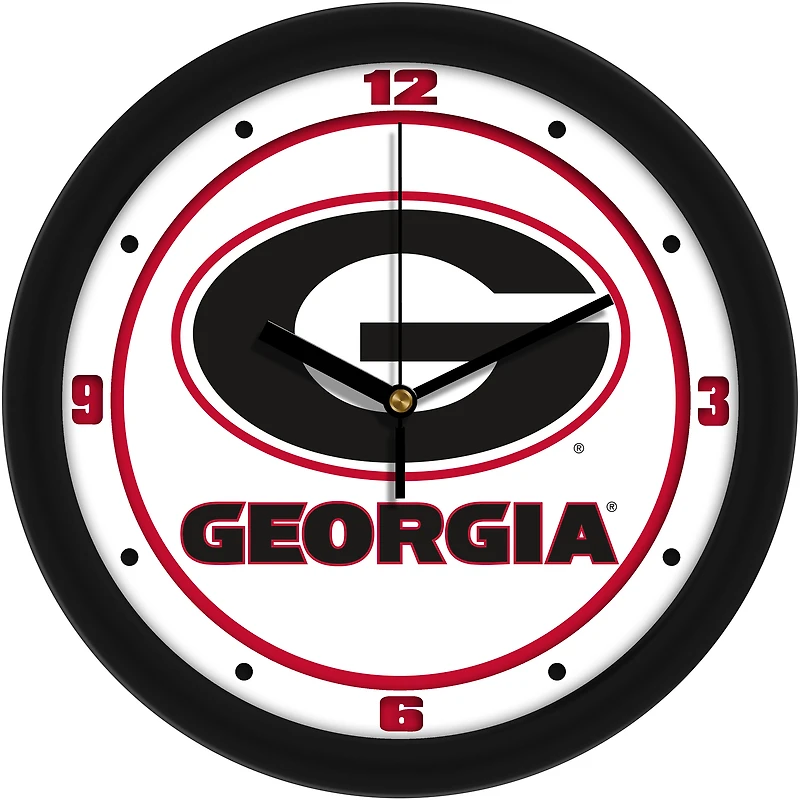 Georgia Bulldogs 11.5'' Suntime Premium Glass Face Traditional Logo Wall Clock