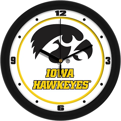 Iowa Hawkeyes 11.5'' Suntime Premium Glass Face Traditional Logo Wall Clock