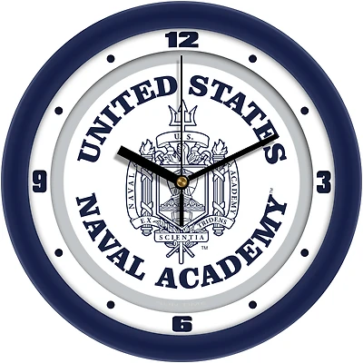 Navy Midshipmen 11.5'' Suntime Premium Glass Face Traditional Logo Wall Clock