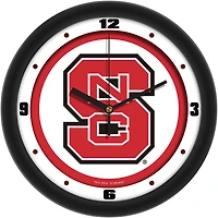 NC State Wolfpack 11.5'' Suntime Premium Glass Face Traditional Logo Wall Clock