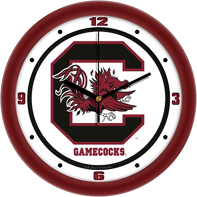 South Carolina Gamecocks 11.5'' Suntime Premium Glass Face Traditional Logo Wall Clock