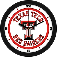 Texas Tech Red Raiders 11.5'' Suntime Premium Glass Face Traditional Logo Wall Clock