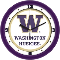 Washington Huskies 11.5'' Suntime Premium Glass Face Traditional Logo Wall Clock