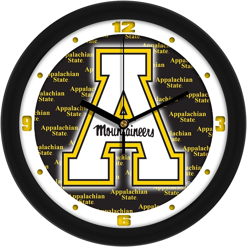 Appalachian State Mountaineers 11.5'' Suntime Premium Glass Face Dimension Wall Clock