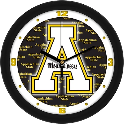 Appalachian State Mountaineers 11.5'' Suntime Premium Glass Face Dimension Wall Clock