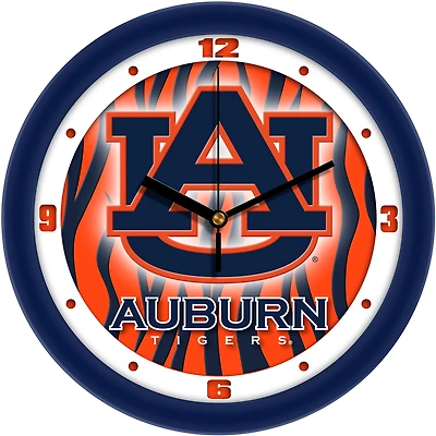 Auburn Tigers 11.5'' Suntime Premium Glass Face Dimension Wall Clock