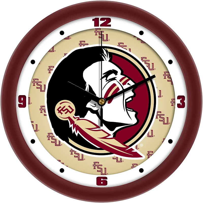 Florida State Seminoles 11.5'' Suntime Premium Glass Face Dimension Wall Clock