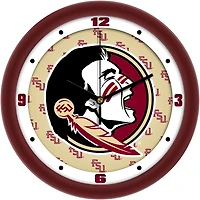 Florida State Seminoles 11.5'' Suntime Premium Glass Face Dimension Wall Clock