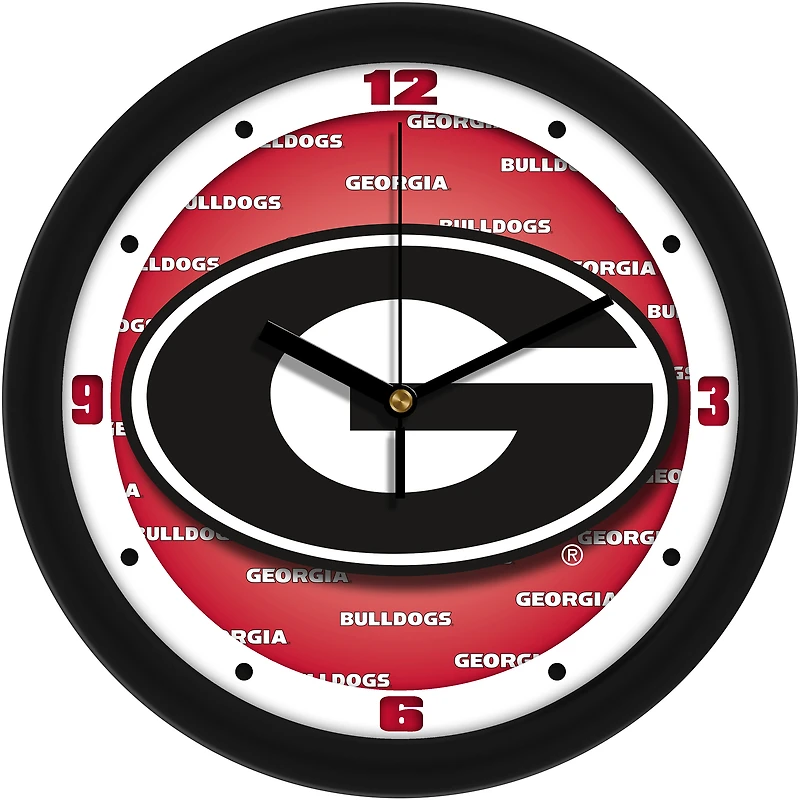 Georgia Bulldogs 11.5'' Suntime Premium Glass Face Dimension Wall Clock