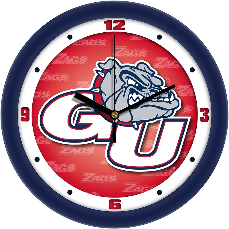 Gonzaga Bulldogs 11.5'' Suntime Premium Glass Face Dimension Wall Clock