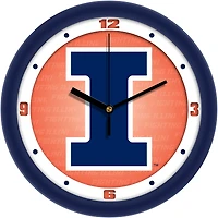 Illinois Fighting Illini 11.5'' Suntime Premium Glass Face Dimension Wall Clock