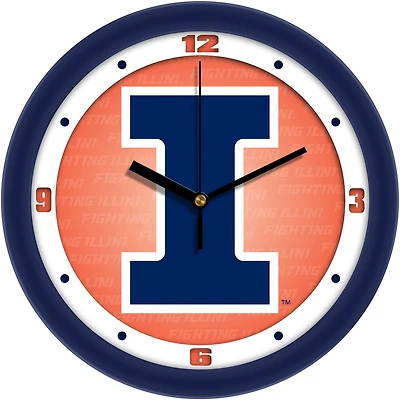 Illinois Fighting Illini 11.5'' Suntime Premium Glass Face Dimension Wall Clock