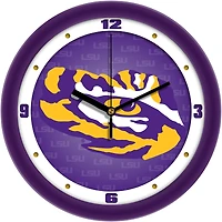 LSU Tigers 11.5'' Suntime Premium Glass Face Dimension Wall Clock