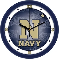 Navy Midshipmen 11.5'' Suntime Premium Glass Face Dimension Wall Clock
