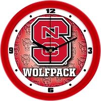 NC State Wolfpack 11.5'' Suntime Premium Glass Face Dimension Wall Clock