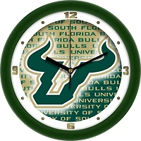 South Florida Bulls 11.5'' Suntime Premium Glass Face Dimension Wall Clock