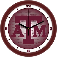 Texas A&M Aggies 11.5'' Suntime Premium Glass Face Dimension Wall Clock