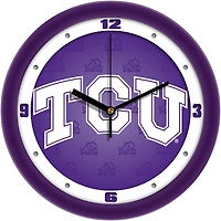 TCU Horned Frogs 11.5'' Suntime Premium Glass Face Dimension Wall Clock