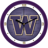 Washington Huskies 11.5'' Suntime Premium Glass Face Dimension Wall Clock