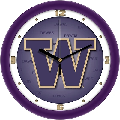 Washington Huskies 11.5'' Suntime Premium Glass Face Dimension Wall Clock
