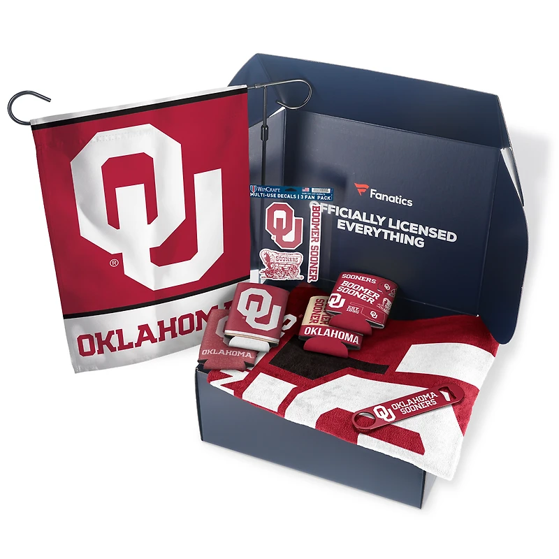 Oklahoma Sooners Fanatics Pack Tailgate Game Day Essentials Gift Box - $80+ Value