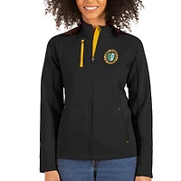 Women's Antigua Black/Gold XULA Gold Generation Full-Zip Jacket