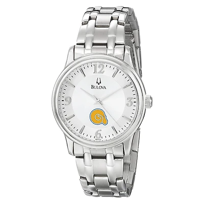 Men's Bulova Silver Albany State Golden Rams Stainless Steel Quartz Watch