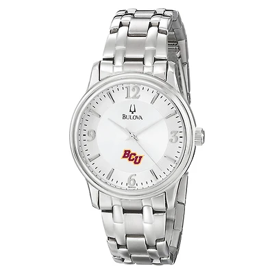 Men's Bulova Silver Bethune-Cookman Wildcats Stainless Steel Quartz Watch