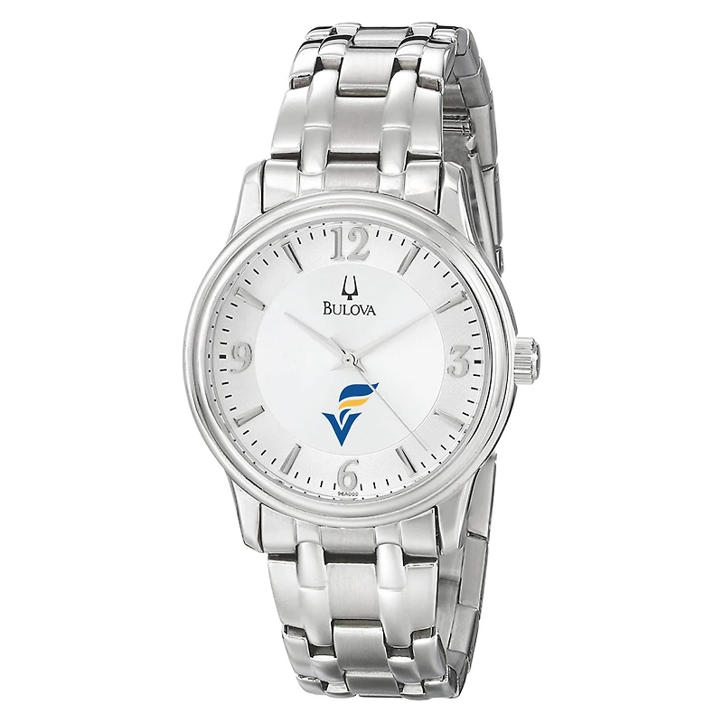 Men's Bulova Silver Fort Valley State Wildcats Stainless Steel Quartz Watch