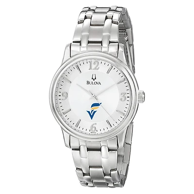 Men's Bulova Silver Fort Valley State Wildcats Stainless Steel Quartz Watch