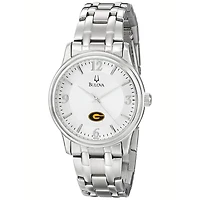 Men's Bulova Silver Grambling Tigers Stainless Steel Quartz Watch