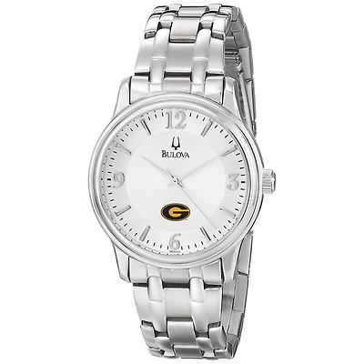 Men's Bulova Silver Grambling Tigers Stainless Steel Quartz Watch