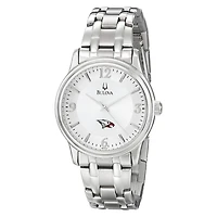 Men's Bulova Silver North Carolina Central Eagles Stainless Steel Quartz Watch