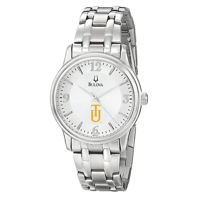 Men's Bulova Silver Tuskegee Golden Tigers Stainless Steel Quartz Watch