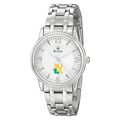 Men's Bulova  Silver Xavier University of Louisiana Gold Rush